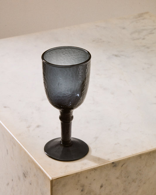 Verre à vin Vinea en verre recyclé bleu
