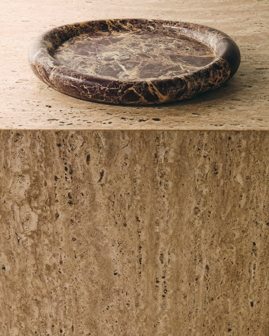 Plateau Lenorel en marbre grenat 30 x 23 cm