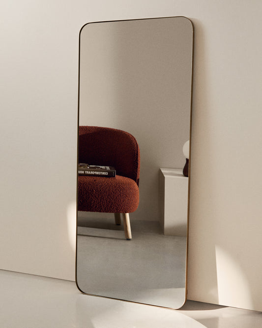 Miroir Marco en métal doré 80 x 180 cm