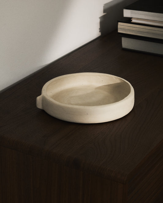 Centre de table Mireni en papier mâché beige Ø 22,5 cm