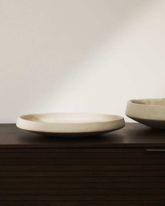 Centre de table Mireni en papier mâché beige Ø 29 cm