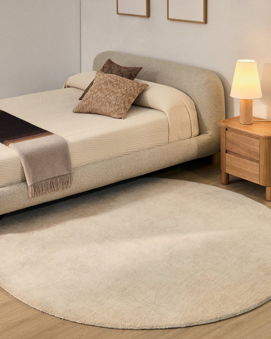 Tapis rond Empuries écru Ø 200 cm