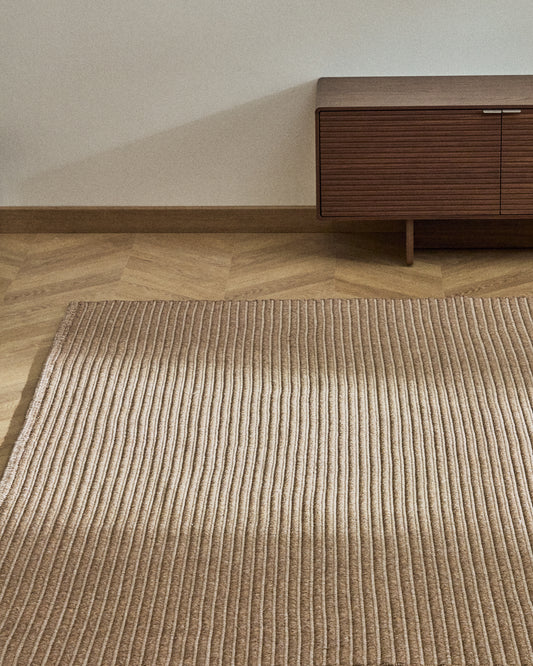 Tapis Ardelia en fibres synthétiques écru 160 x 230 cm