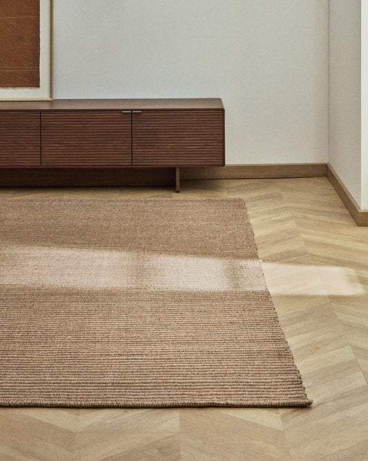Tapis Ardelia en fibres synthétiques beige 200 x 300 cm