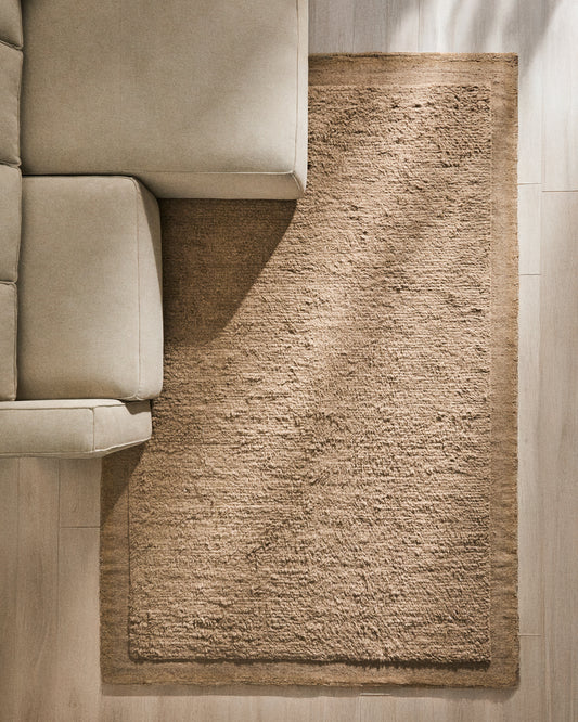 Tapis Marely en laine beige 300 x 200 cm