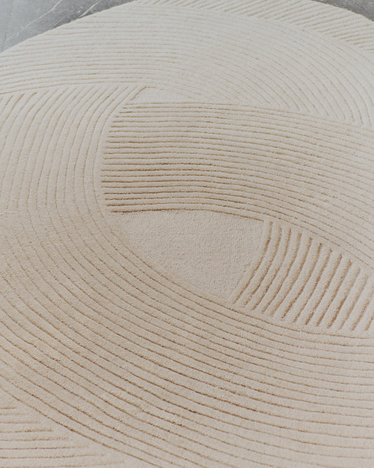 Tapis Domm en laine beige 160 x 230 cm