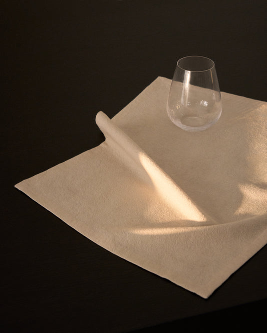 Ensemble Lerava de 2 sets de table en coton avec fini lavé gris pierre 35 x 50 cm