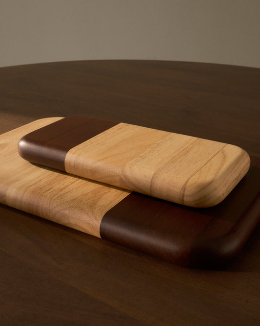 Planche de service Milvara en bois d’hévéa 28 x 14 cm FSC 100 %