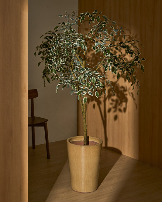 Arbre artificiel Ficus Benjamina avec pot noir 180 cm