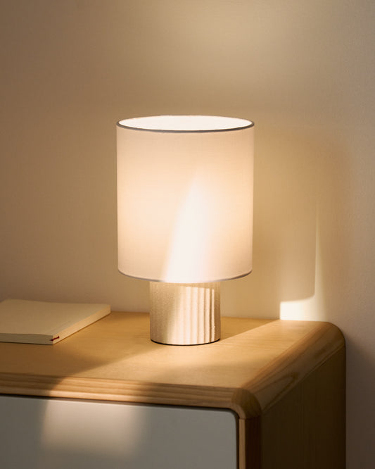 Lampe de table Eshe en céramique avec finition beige