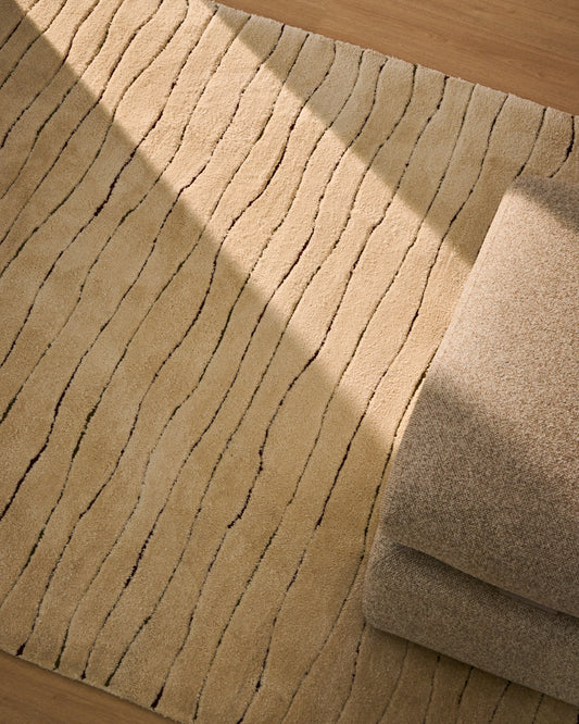 Tapis shaggy Loram beige 200 x 300 cm