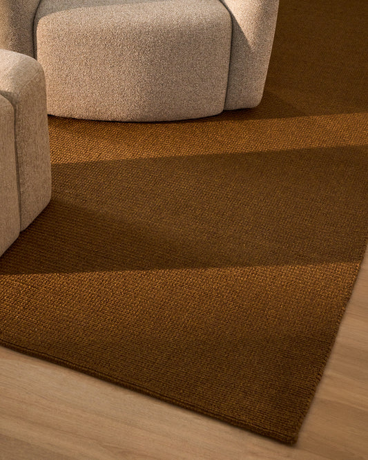 Tapis Turiane en fibres synthétiques marron 160 x 230 cm