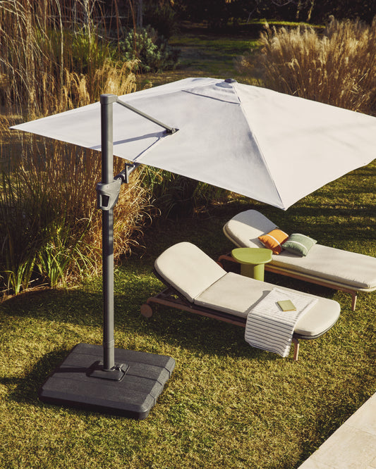 Pied pour parasol déporté Alfaz en plastique noir 98 x 98 cm