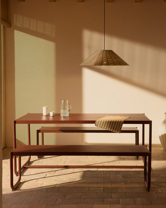 Ensemble Daltan de 2 sets de table en coton-jute à rayures beiges 35 x 50 cm