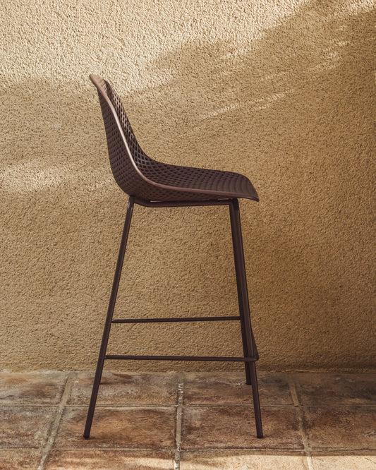 Tabouret d’extérieur Quinby marron 65 cm