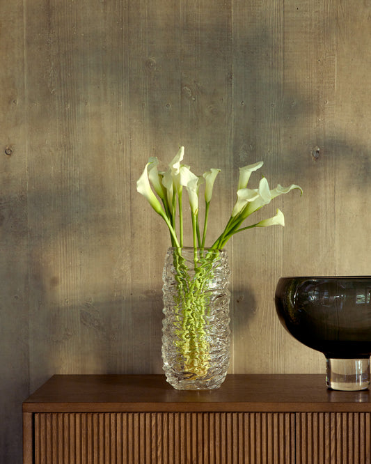 Vase Vorma en verre transparent 29,5 cm
