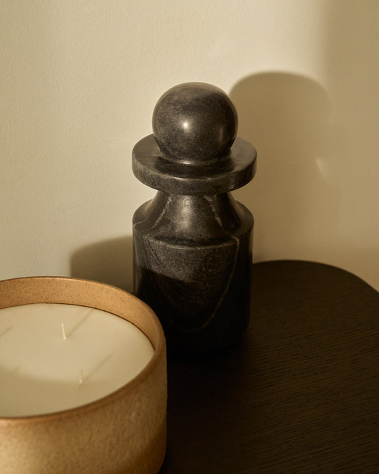 Sculpture Elvora en marbre gris 15 cm