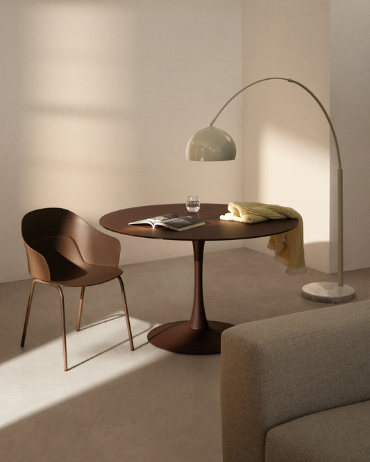 Chaise Sanile avec pieds en acier finition beige