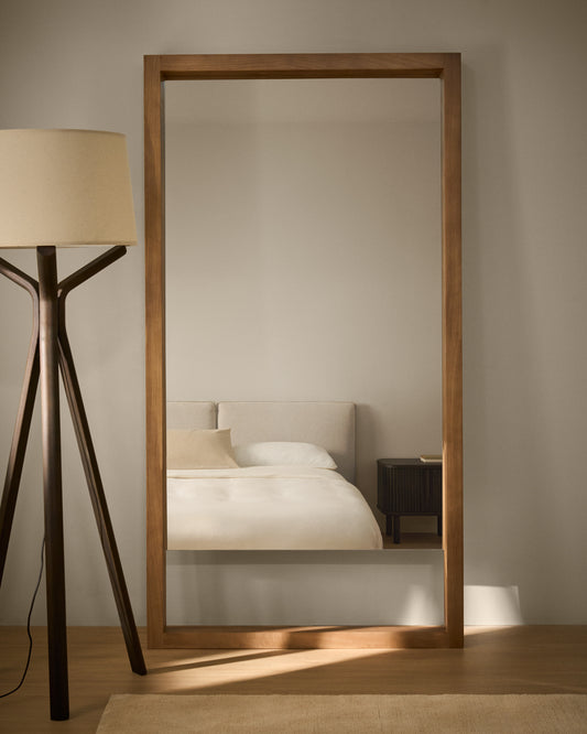 Miroir sur pied Vatro en bois de manguier ton naturel 96 x 181 cm FSC 100 %