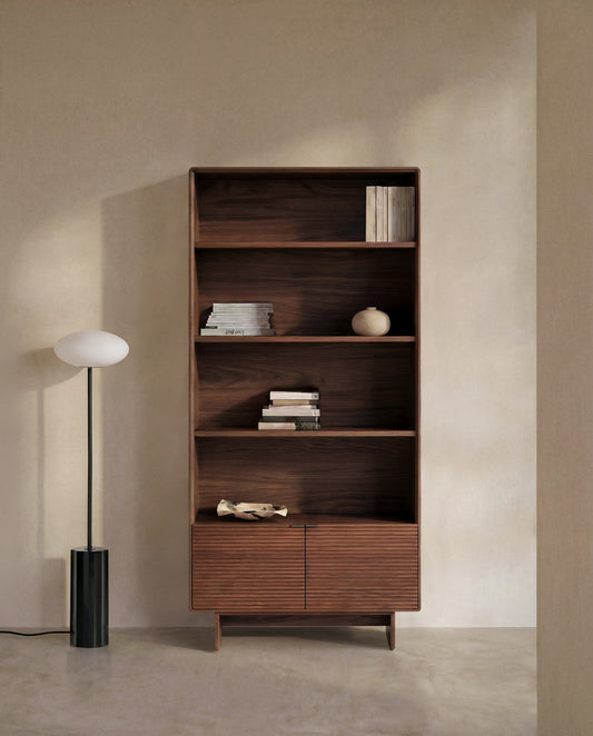 Étagère Norlen en placage de noyer FSC Mix Credit 90 x 190 cm