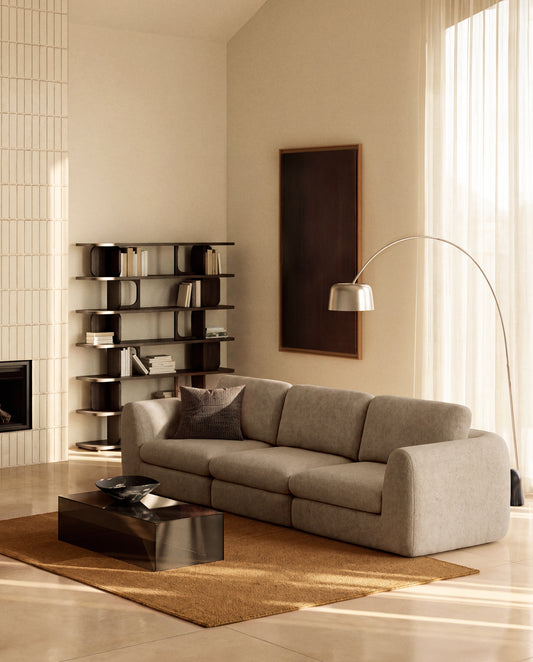Canapé Vera 4 places marron clair 320 cm FSC Mix Credit