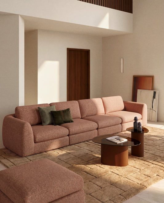 Canapé Vera 6 places terre cuite 410 cm FSC Mix Credit