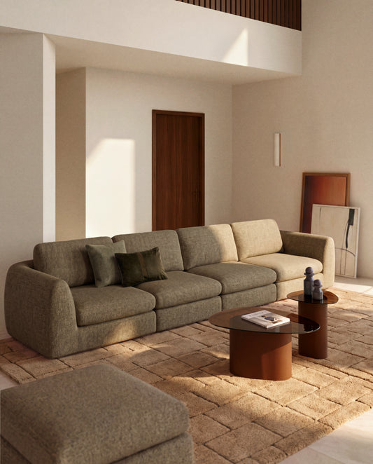 Canapé Vera 6 places vert olive 410 cm FSC Mix Credit
