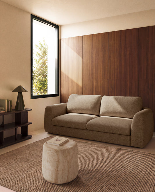 Canapé-lit Vera 4 places marron clair 240 cm FSC Mix Credit