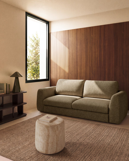 Canapé-lit Vera 4 places vert olive 240 cm FSC Mix Credit
