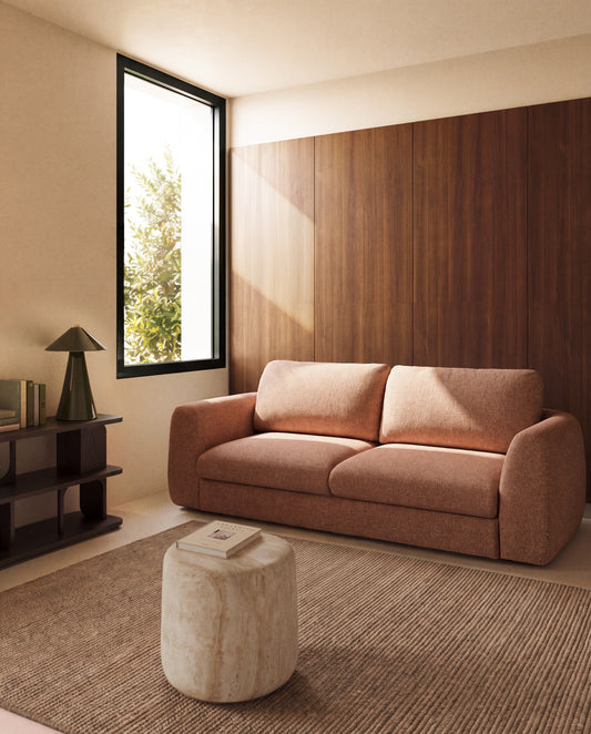 Canapé-lit Vera 4 places terre cuite 240 cm FSC Mix Credit