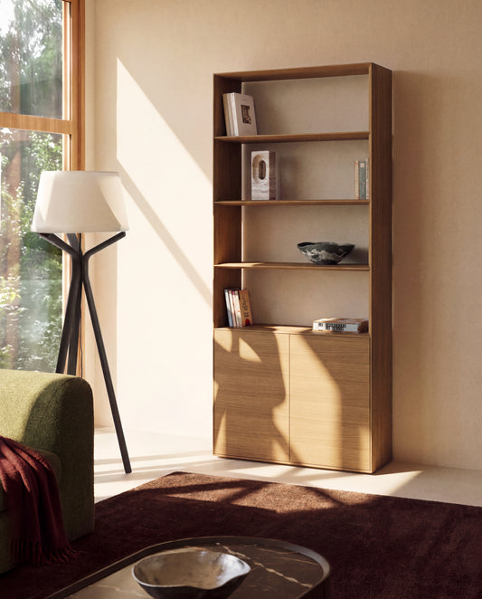 Étagère Visala en placage de chêne 90 x 209 cm FSC Mix Credit