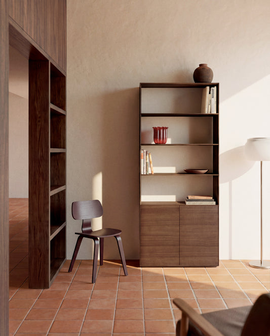 Étagère Visala en placage de noyer 90 x 209 cm FSC Mix Credit