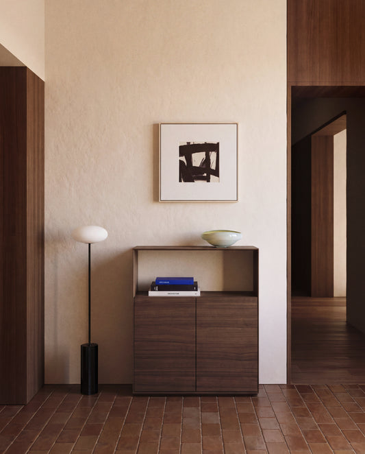 Étagère Visala en placage de noyer 90 x 106 cm FSC Mix Credit