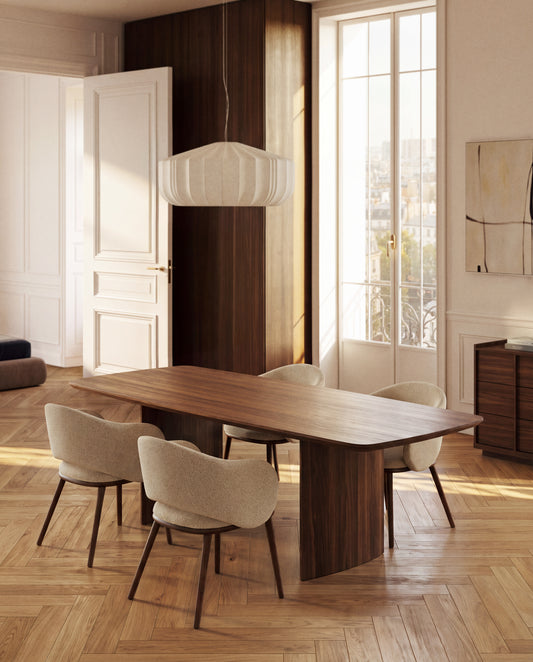 Table Litto en placage de noyer 200 x 100 cm