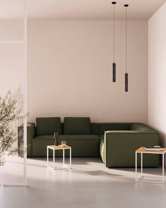 Canapé d’angle Blok 5 places beige 320 x 290 cm / 290 x 320 cm FR