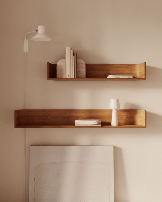 Étagère Octavia en contreplaqué de bois de frêne FSC Mix Credit 120 x 20 cm