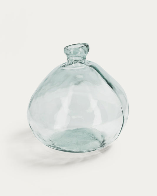 Vase Brenna transparent grand format en verre 100% recyclé