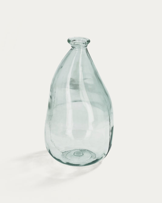 Vase Brenna transparent moyen format en verre 100% recyclé