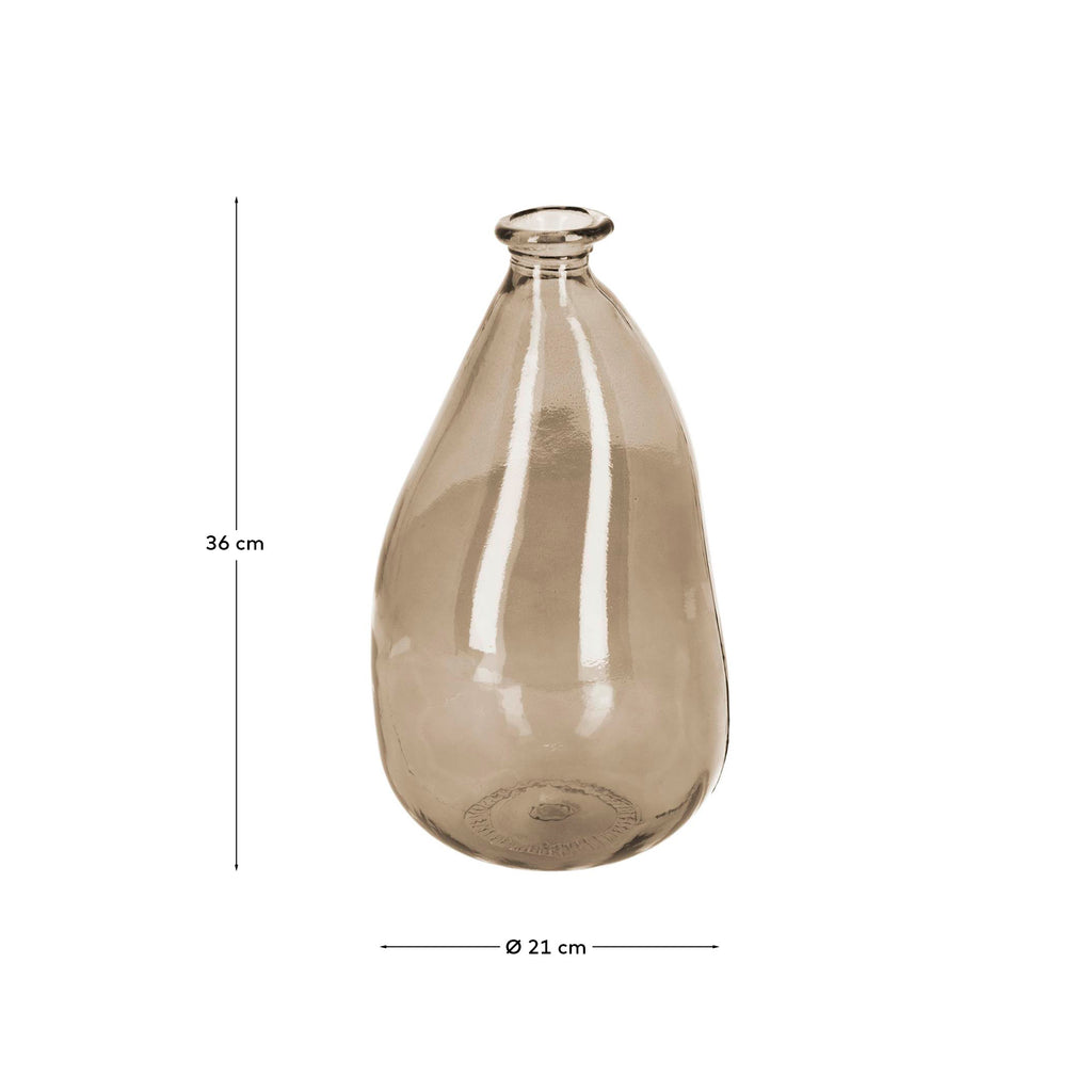 Vase Brenna marron moyen format en verre 100% recyclé
