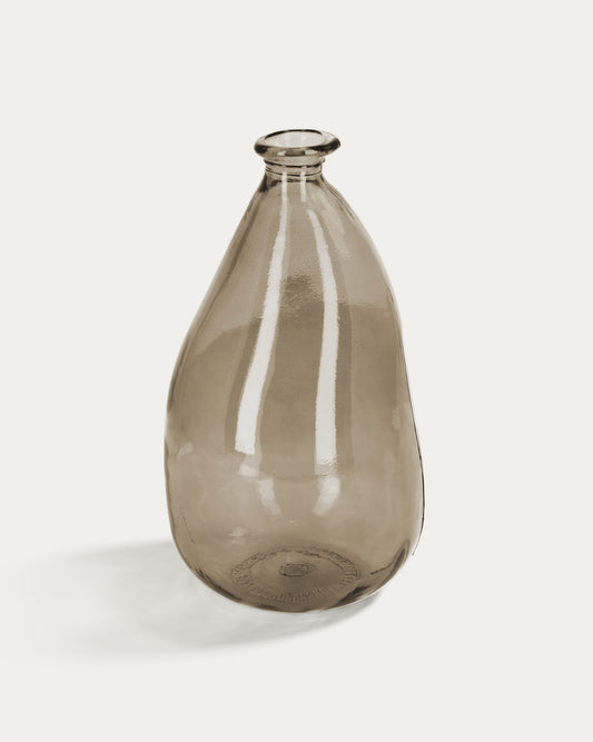 Vase Brenna marron moyen format en verre 100% recyclé
