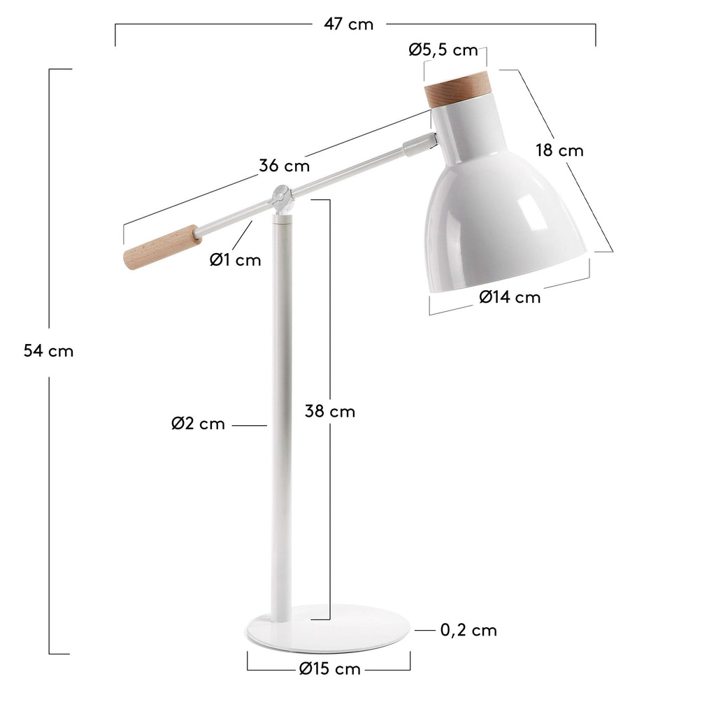Lampe de table Tescarle blanc