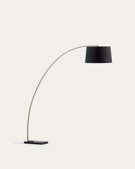 Lampadaire Juhe métal doré et marbre noir