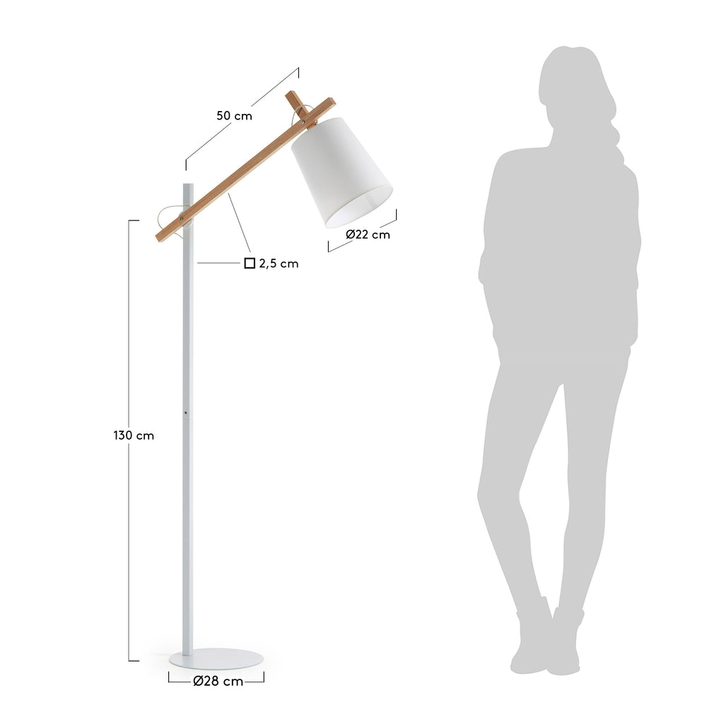 Lampadaire Kosta, blanc