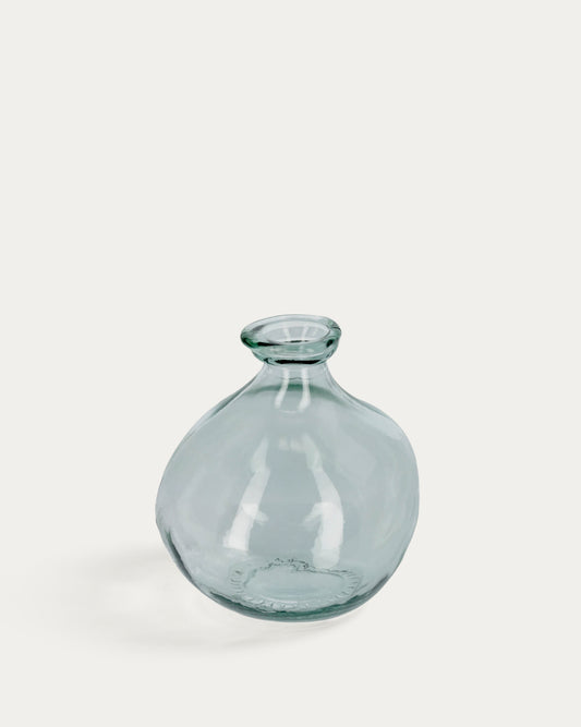 Vase Brenna transparent petit format en verre 100% recyclé