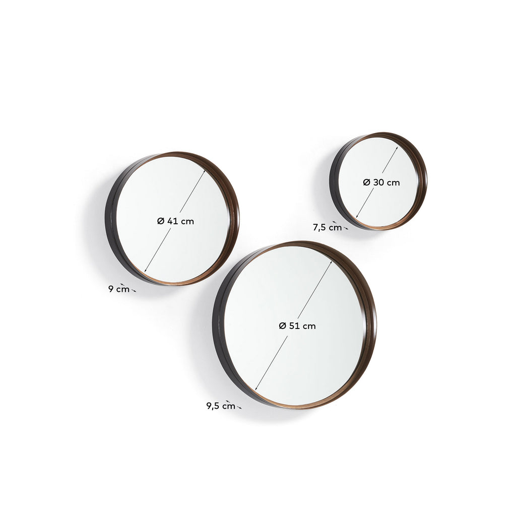 Set Ralphe de 3 miroirs Ø 51 cm / Ø 41 cm / Ø 30 cm