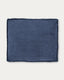 Coussin Blok ignifugé en velours côtelé épais bleu 50 x 60 cm
