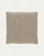 Coussin Blok en chenille beige 60 x 60 cm