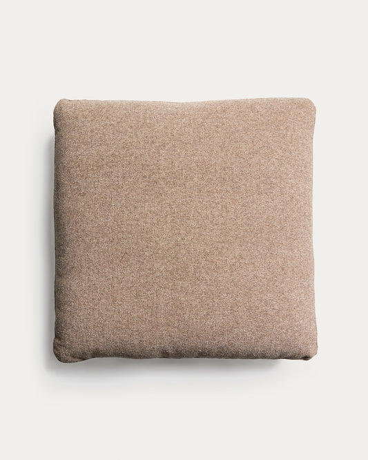 Coussin Blok en chenille marron 60 x 60 cm