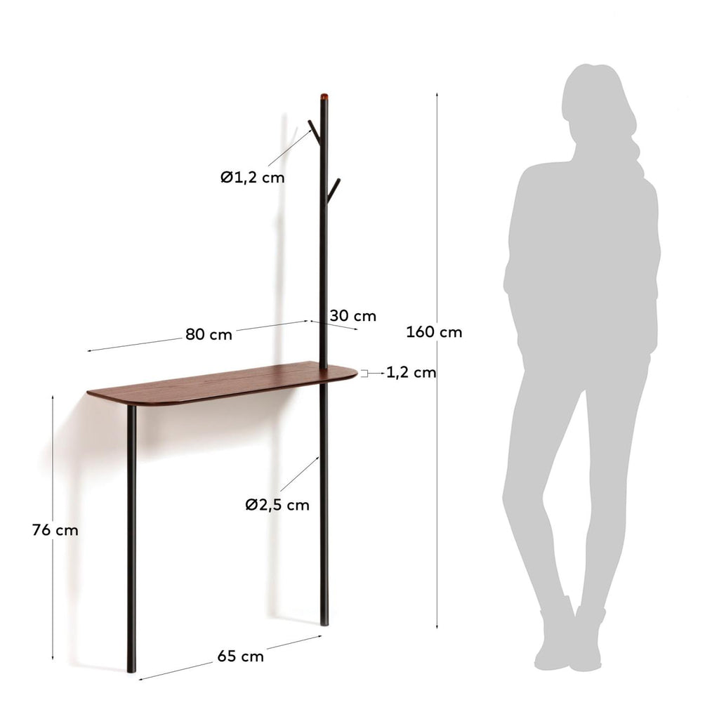 Console avec portemanteau Marcolina 80 x 160 cm