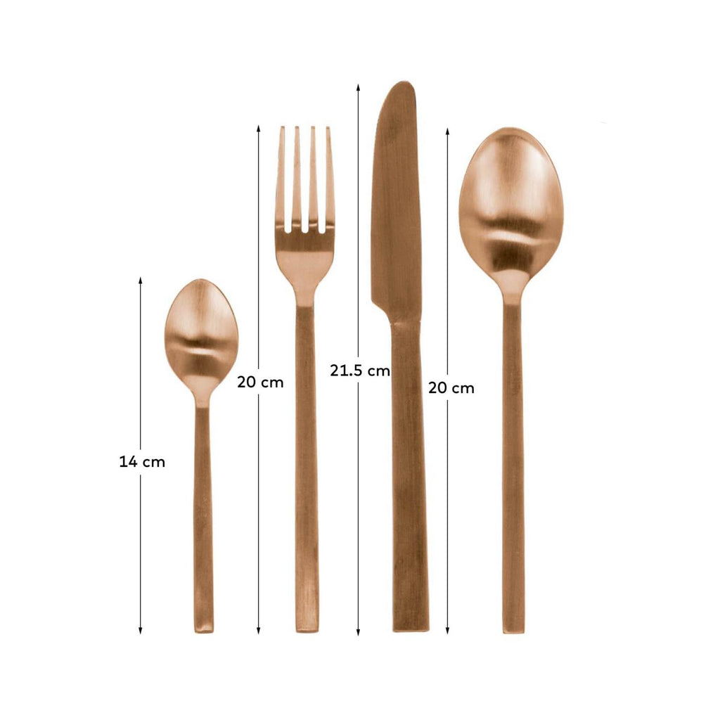 Kelda de 16 couverts cuivre